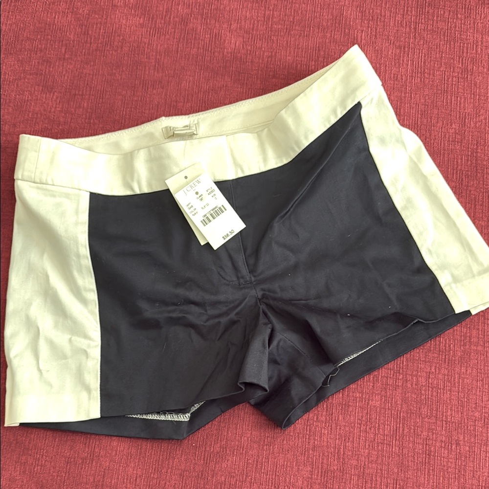 Navy and White Colorblock Shorts - Picture 3 of 5